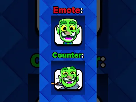 Emote vs Counter pt.14 #clashroyale #gaming #shorts