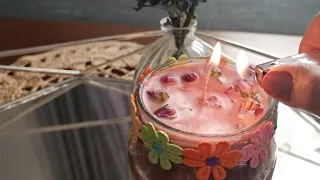 صناعة الشموع / الاستفادة من بقايا الشموع / candle making