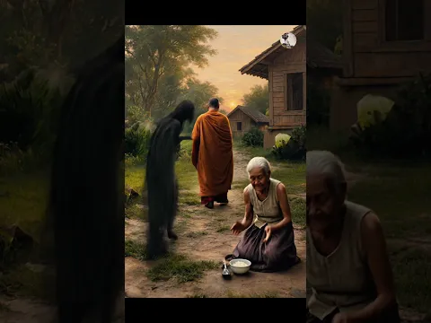 บางทีก็ไม่มีแค่พระที่มาบิณฑบาต#ai #ghost #horror #lordbuddha #viral #asia