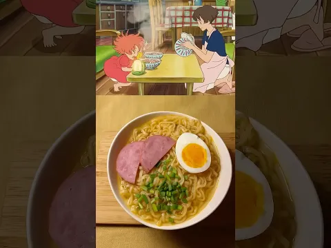 Ponyo Ramen by studio Ghibli!🍜 #cooking #ramen #ramennoodles #anime #studioghibli #food #japan