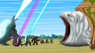 Rescue TEAM Godzilla & KONG From EVOLUTION OF BLOOP: Who Will Win? | Godzilla Atomic Breath