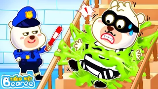 Cảnh Sát Bearee Giăng Bẫy Slime Liên Hoàn Bắt Trộm 🚨 | Bài Học Cảnh Giác | Hoạt Hình Thiếu Nhi