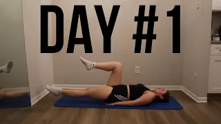Day #1 Pilates 30 Day Workout Challenge At Home Fitness No Equipment