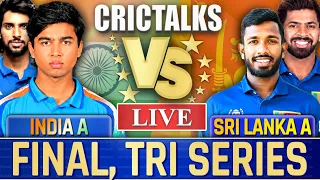 Live: India A vs Sri Lanka A, Final ODI Tri Series Cricket Match Today Score & Commentary, CricTalks
