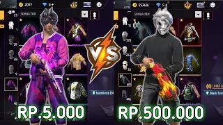 REVIEW AKUN FF SEHARGA 5.000 VS 500.000‼️