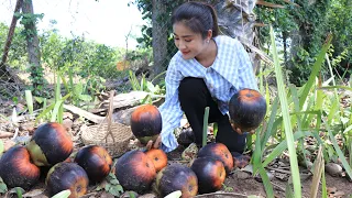 Have you ever used ripe palm fruit for your recipe? / Ripe palm fruit recipe / Cooking with Sreypov