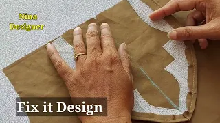 बुकरम से गला कैसे बनाए? || How to make Neck for Bukram || Neck Design || #NinaDesigner ||