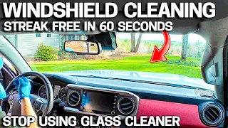 A Ridiculously Easy Way to Clean the INSIDE of Your Windshield  (NO Haze or Streaks)