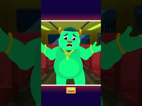 ¡Paseo en autobús espeluznante con un monstruo verde gigante! 🚌😱 #shorts #halloween #puebloteehee