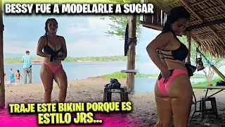 Bessy dejó hipnotizado a Papysugar con este se-xy bikini. Listos para otra actividad en la bocana.