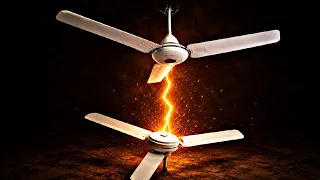 Ceiling Fan Falling On Another Ceiling Fan Experiment | Fan Vs Fan Crash!