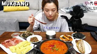 리얼먹방:) 집밥이 최고지!! ★ 참치김치찌개, 계란말이, 고등어구이, 시래기된장무침 ㅣHome-cooked mealsㅣREAL SOUNDㅣASMR MUKBANGㅣ