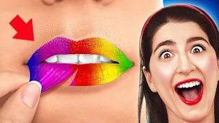 FUNNY WAYS FOR SNEAKING MAKEUP! 👄🤭 Cool Gadgets and Pranks by SMOL
