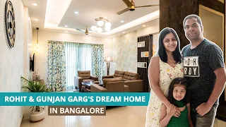 Simple yet ELEGANT 3BHK Home Interiors under 11 LAKH for Mr. Rohit Garg | 3 bhk #hometour Bangalore