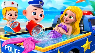 Mermaid Got a Boo Boo! | Baby Police Officer | Funny Kids Song & More Nursery Rhymes by Little PIB