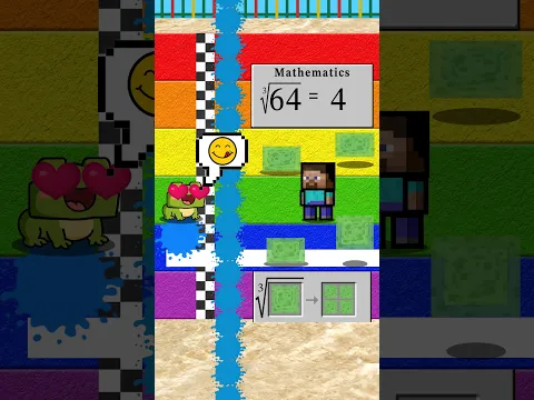 Mathematics vs. Minecraft Frog Running Short- Zero Exponent Rule