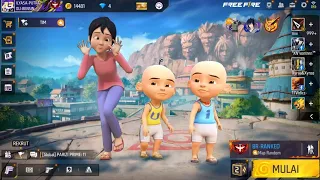 UPIN IPIN BOTAK DAN KAK ROS GARANG MASUK GAME FREE FIRE! GAME LUCU FF