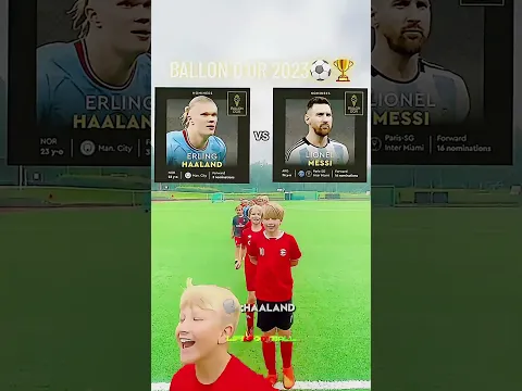 Kids Choose Haaland Or Messi For The Ballon d'Or🤫🤔 #shorts #football #soccer