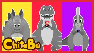 [NUEVA CANCIÓN 🥳]  Dinosaurios de Colores del Arcoíris 🌈🦖 | Canciones Infantiles | #ChitaBú