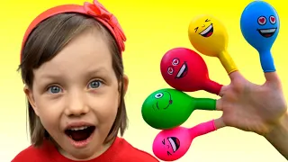 أغنية بابا فنجر الأسرة مع البالونات | Daddy Finger Family song with Balloons arabic