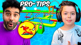 REACCIONO a LOS PRO TIPS de ARES en STUMBLE GUYS #2