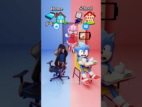 WHAT should Sonic Choose ?🤔Home🏡 or School📖 Sonic Funny Moment #sonic #funny #shorts