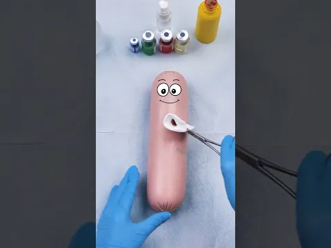 Emergency C section, sausage gives birth to a nugget! 💉😯