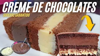 SUCESSO GARANTIDO BOLO 2 AMORES A MELHOR COMBINAÇÃO DE RECHEIOS CREMES DE CHOCOLATE