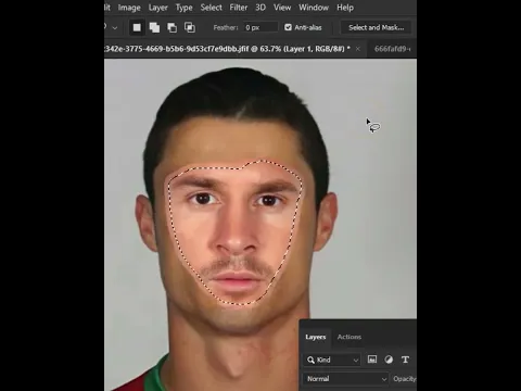 swap faces Ronaldo body Messi Face #shorts #photoshop #messi #ronaldo