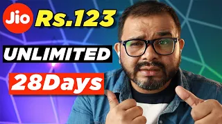 28 दिन का Unlimited Recharge सिर्फ ₹123 में |  Reliance Jio New Rs.123 Monthly Recharge launch