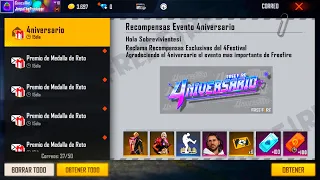 OFICIAL¡ FECHA Y HORA PARA RECLAMAR RECOMPENSAS EN FREE FIRE POR EVENTO DE 4NIVERSARIO Y MAS¡