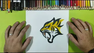 Como dibujar un tigre 🐯 paso a paso 10 | How to draw a tiger 🐯 10