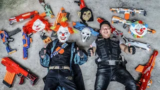 LTT Films : Elite Nerf Shooter Squad S.E.A.L X Nerf Guns Fight Criminal Gangs Black Demon Mask