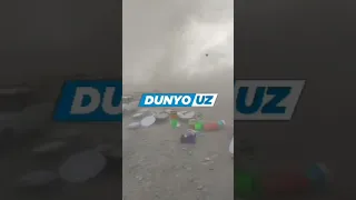 Samarqandni kuchli chang bòron bosdi, daxshat, ekologiyamiz xavf ostida