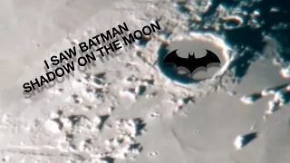 I SAW Batman Shadow on the Moon’s Crater - FYI. its crater's Rim creating the shadow