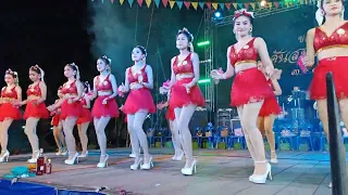 #รำวงเพชรบุรี สาวน่ารัก🎶ซาวด์เปิดวง&บูชาครู👉นางรำ(2)คณะ ณ.วัดใหม่ประเสริฐ 4/2/66🎤แสนรักชูดวง