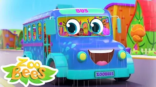 Wheels On The Bus | Bus Song For Children | Nursery Rhymes and Baby Songs with Zoobees | Kids Song