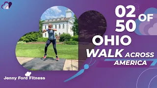 Walk Across America Workout | 2 of 50 | Ohio | Walking at Home Beginner Quick Fitness | 30 Min