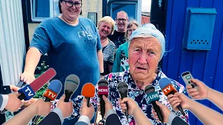 80 - летняя бабушка - модель танцует, как молодая девушка! Поддержите лайком Клаудию Шиффер #бабушка