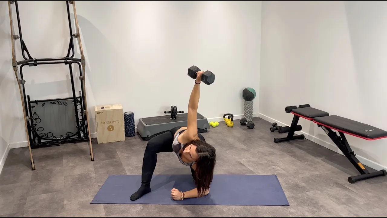 Image Half Kneeling Dumbbell Windmill Press