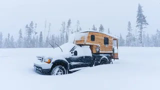 Buried by 2 Feet of Snow | Hunkering Down in my Cozy Truck Cabin During a Snowstorm