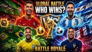 Ronaldo vs Messi: Neymar Jr vs Mbappe Ultimate Football / Soccer Battle! (Red or Blue)