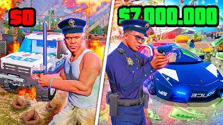 PASO de un AUTO de POLICIA POBRE a un LAMBORGHINI MILLONARIO de POLICIA en GTA 5