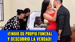 Fingio su propio funeral para descubrir a su pareja