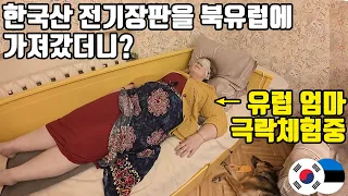 체감 영하 20도 서울 사는 딸이 가져온 전기장판에 녹아내린 북유럽 엄마ㅋㅋ