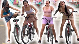 Es la bici 🚲 divertida 🤩 es una broma 😛 de humor 🥰