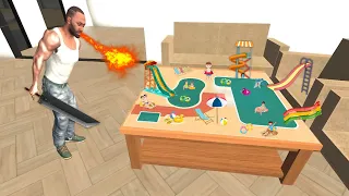 Franklin Found Tiny Swimming Pool in Indian Bike Driving 3D