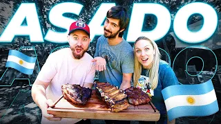 Probando PRIMER ASADO en ARGENTINA 🇦🇷 Ft Locos x el asado