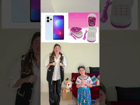 اختار بين الحقيقي واللعبه مع بنتي 😳 #shorts