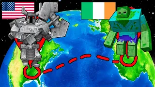 CREO una GUERRA MUNDIAL de MOBS en Minecraft | Mods Videos